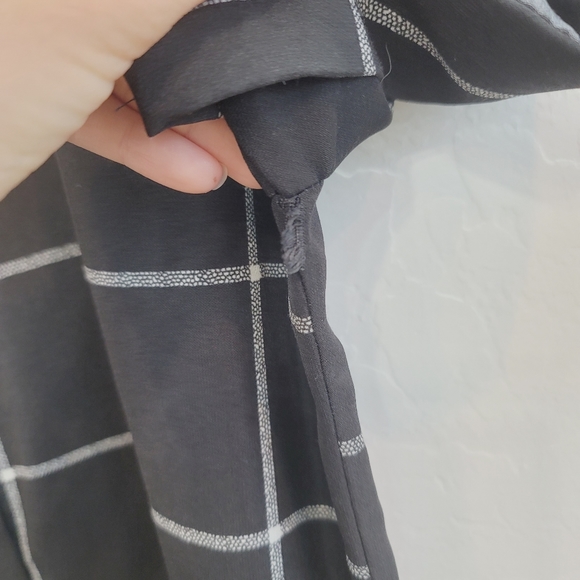 💕 Bailey Blue Black & White Short Sleeve Plaid/ Check Dress Women's Size Small - Picture 7 of 11